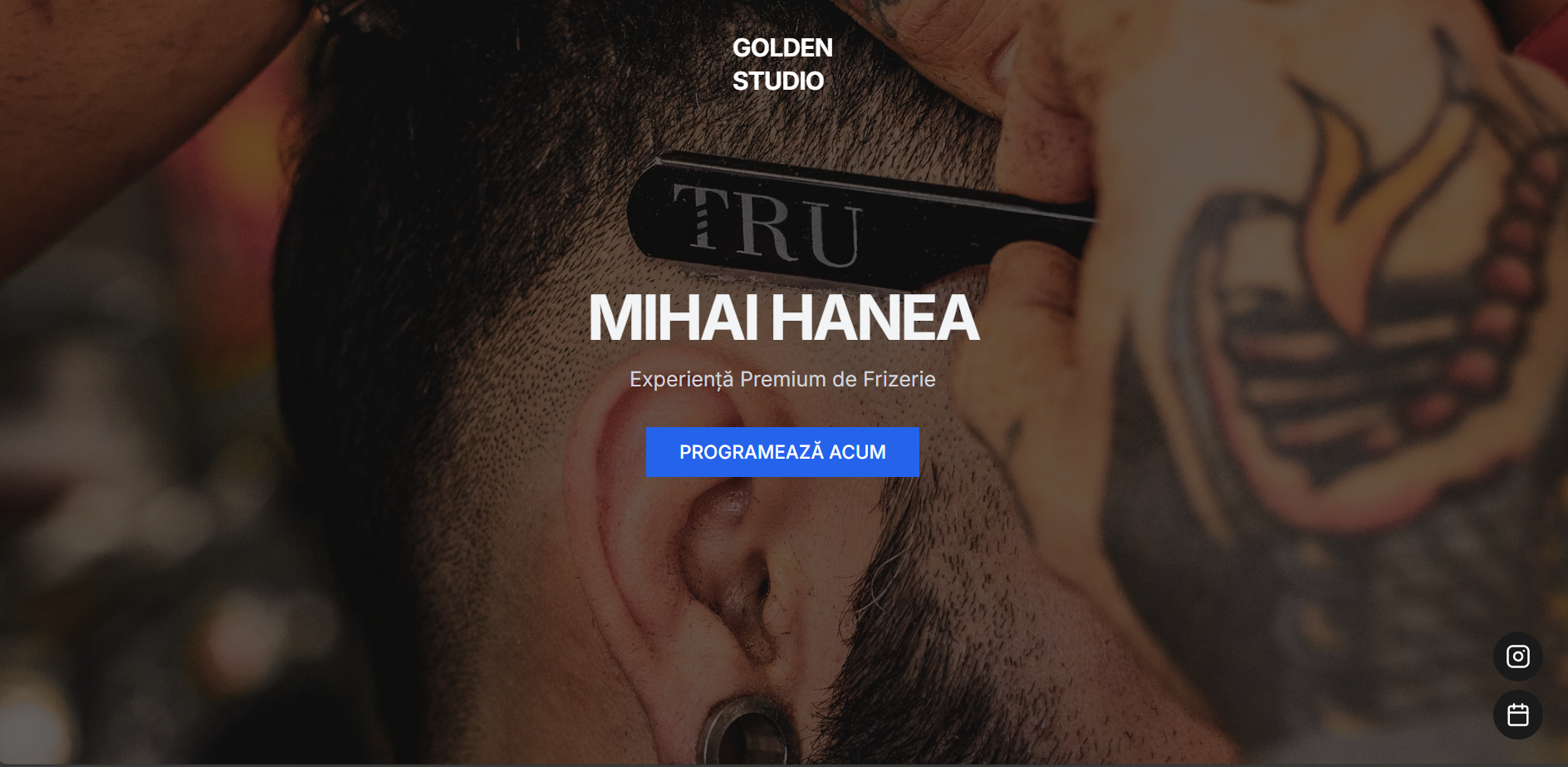 Barber shop website for bookings